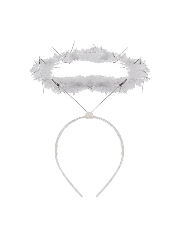 White Halo Angel Headband - thefancydress.co.uk