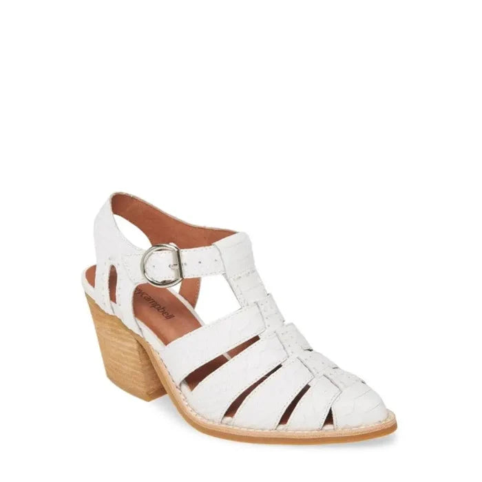 Jeffrey Campbell Leather White Angora Matte Sandals