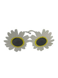 White Sunflower Glasses With Black Lens - thefancydress.co.uk