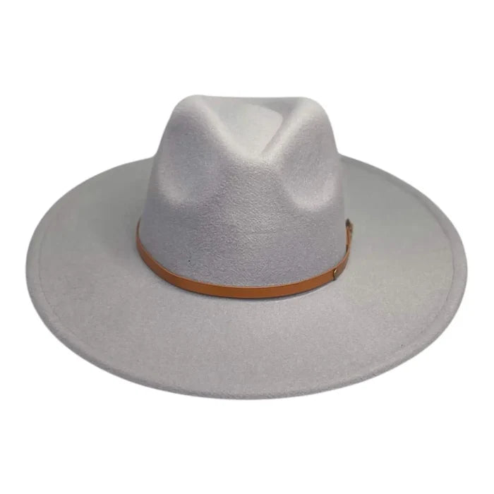 Wide Brim Buckle Fedora Fashion Hats