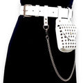 Wide Statement Belt Micro Bag Chain Belt High Waist Fashion Belt