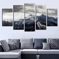 Wolf In Snow Mountain Wall Art Canvas Printing - BlueArtDecor