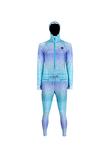 Gradient blue and purple onesie on a white background