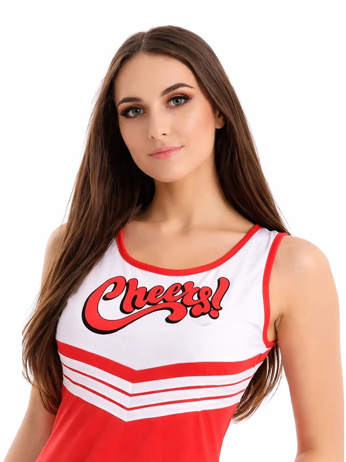 Women's Fancy Sleeveless Cheerleader Costume