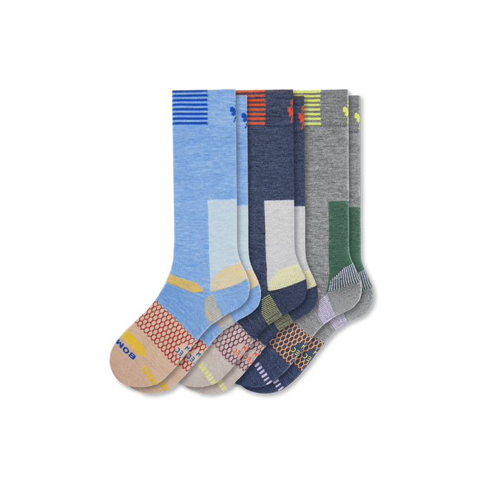 Women's Full-Cushion Merino Wool Blend Ski & Snowboard Sock 3-Pack