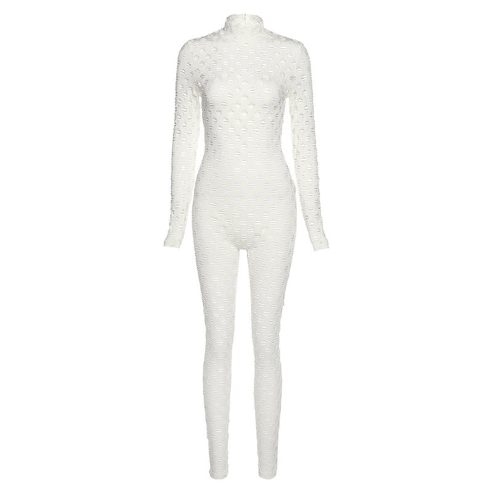 Women’s Hollow-Out Sports Jumpsuit – Autumn/Winter Activewear