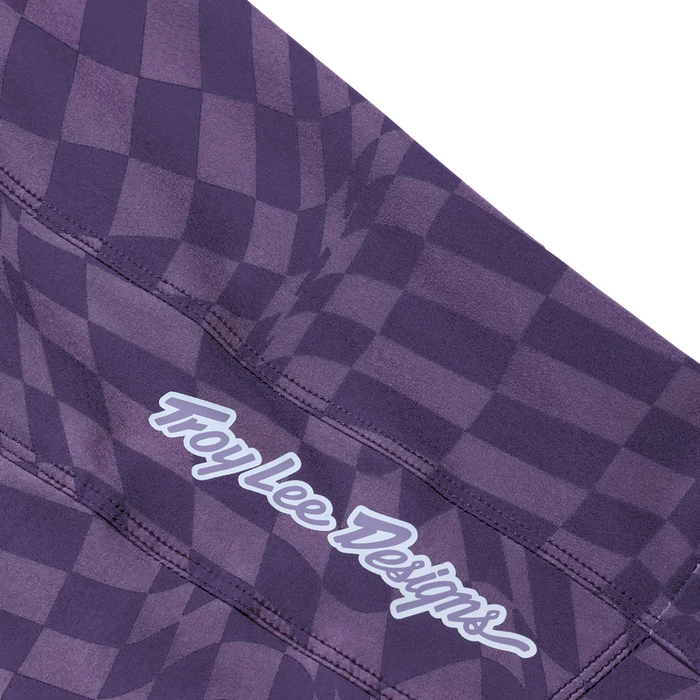 Purple checkered fabric with 'Troy Lee Designs' logo