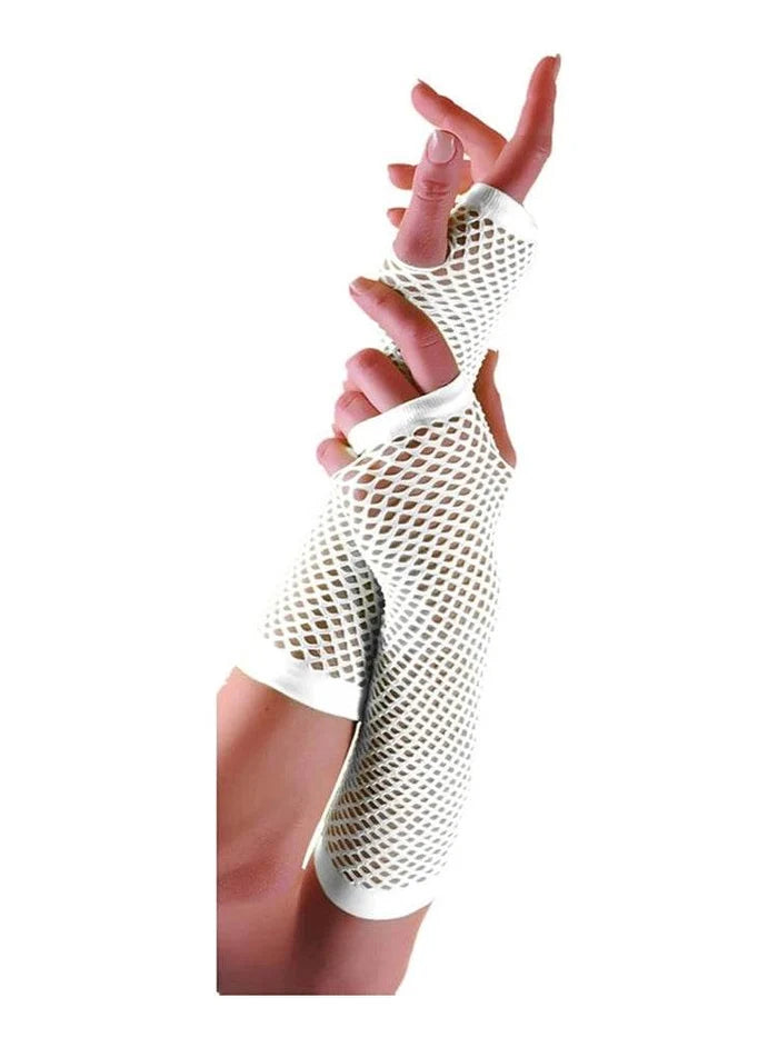 Women’s Long Fishnet Fingerless Gloves - thefancydress.co.uk
