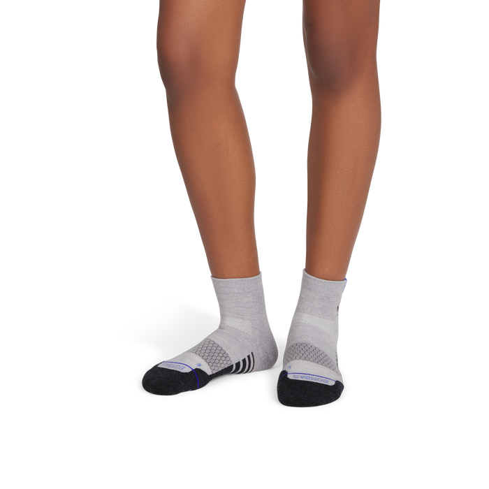 Women's Merino Wool Blend Run Quarter Sock 3-Pack