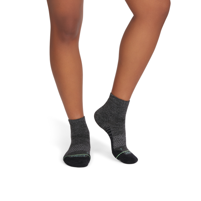 Women's Merino Wool Blend Run Quarter Socks