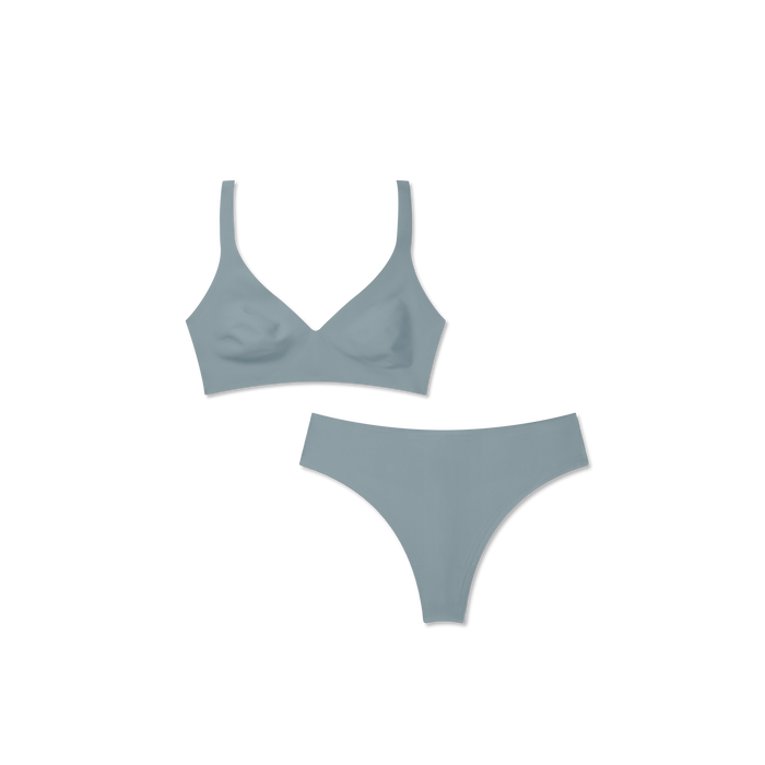 Women’s No Show Plunge Bralette + Thong Pack