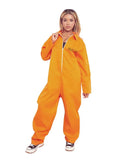 Women's Orange Prisoner Overall Jumpsuit - thefancydress.co.uk