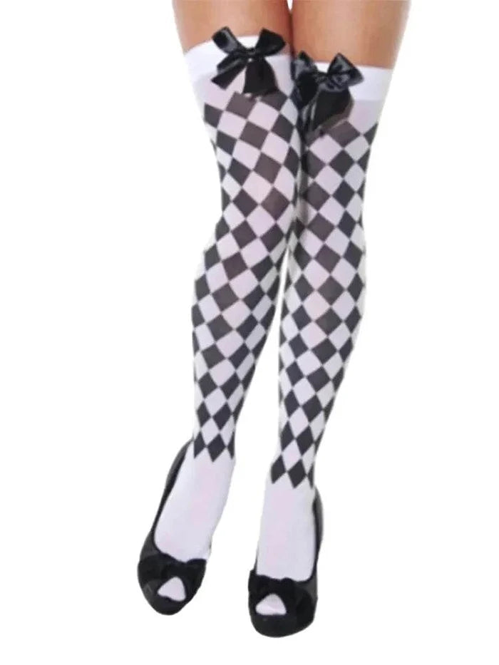 Women's Overknee Stockings With Bow - thefancydress.co.uk