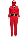 Women's Red Santa Onesie Costume