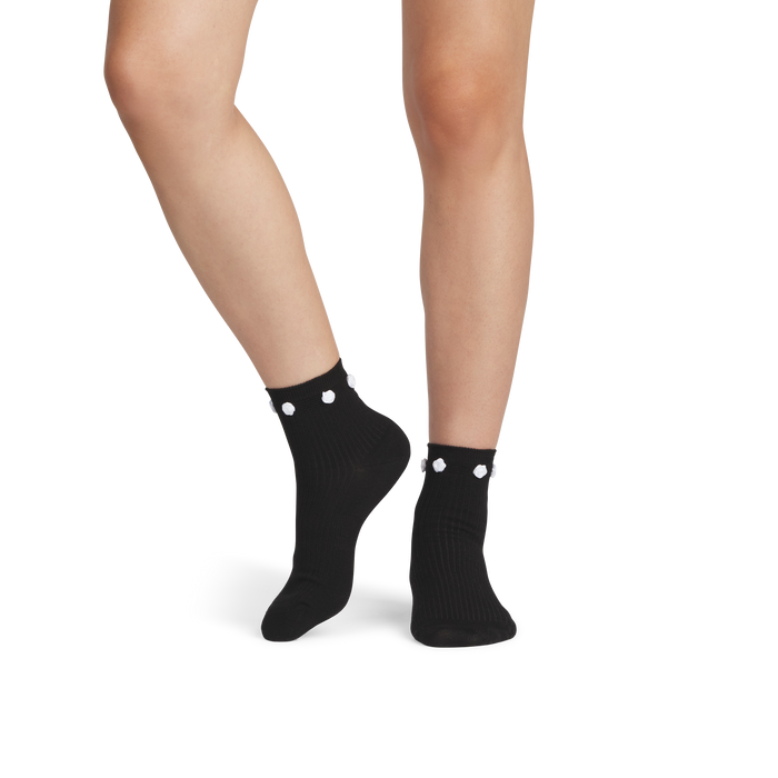 Women's Rosette True Rib Quarter Sock 3-Pack