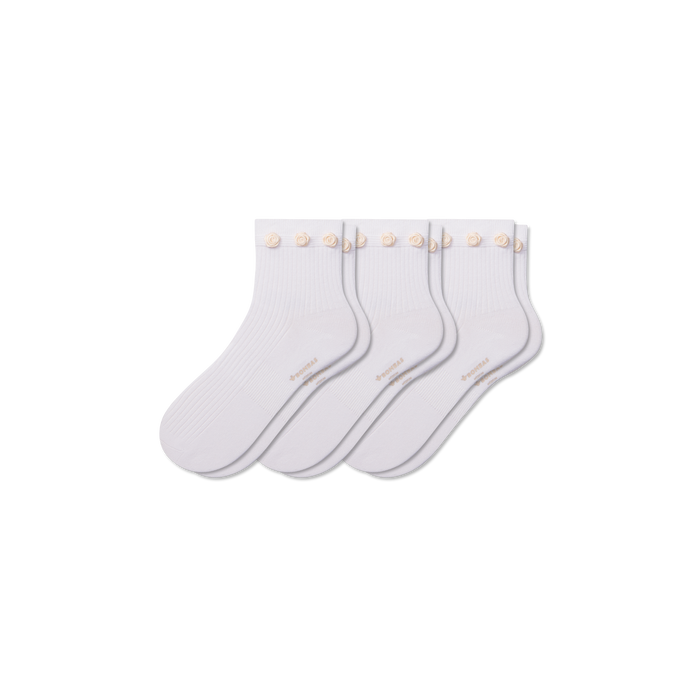 Women's Rosette True Rib Quarter Sock 3-Pack
