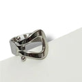 Silver Hinged Horseshoe Ring – Women's Stainless Steel Jewelry