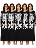 Womens Skeleton Group Tube Maxi Costume Dress