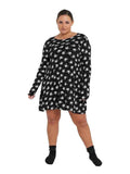 Women's Skull-Printed Black Swing Dress Costume
