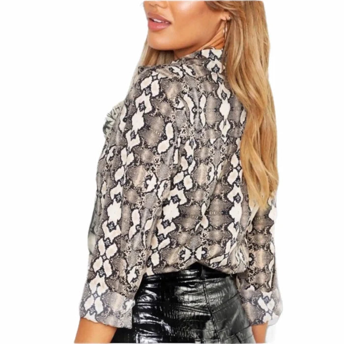 Women's Snakeskin Button Down Shirt