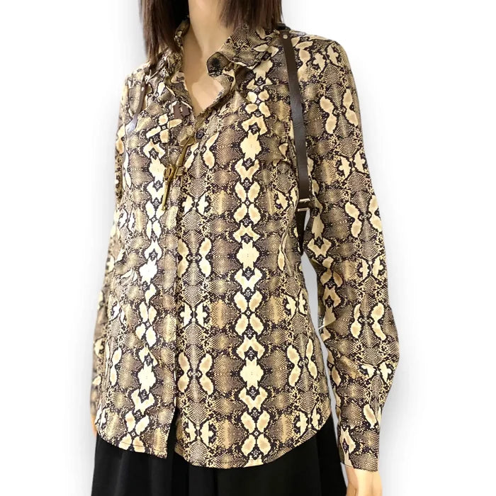 Women's Snakeskin Button Down Shirt