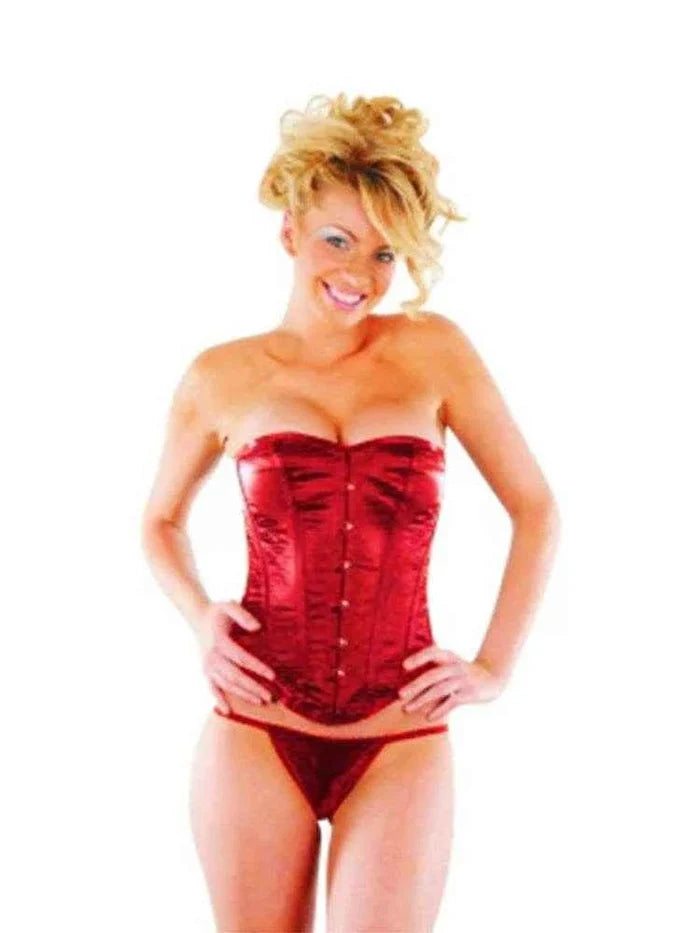 Women's Stylish Red Boned Corset