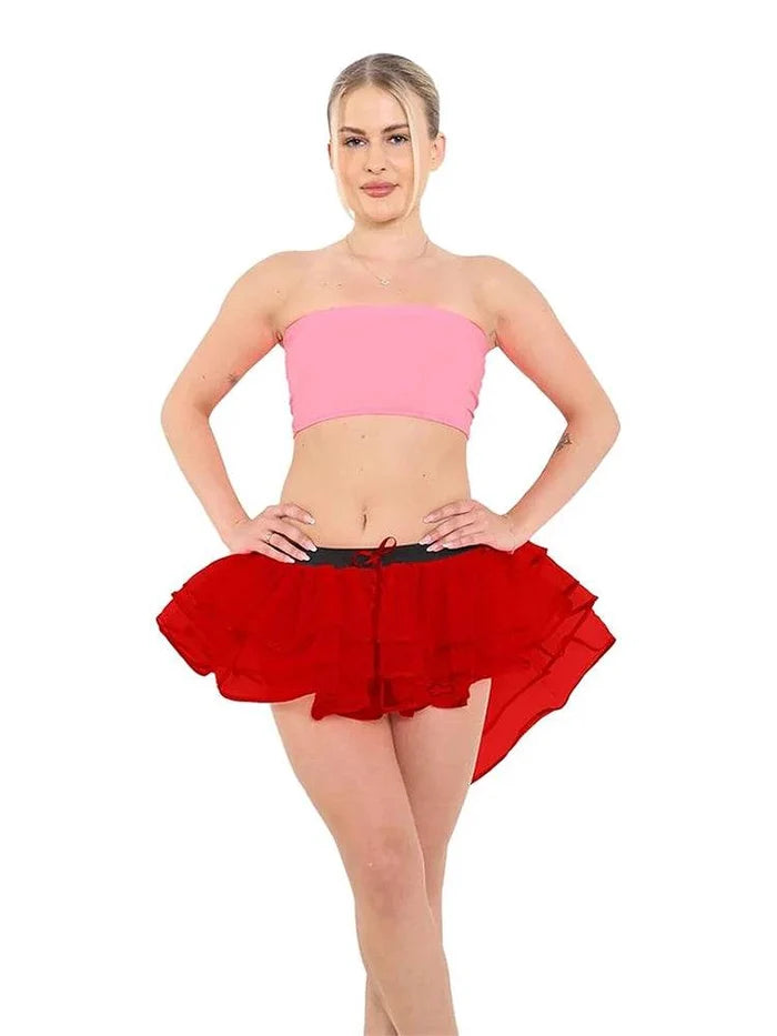 Women's Tutu Skirts - Classic 3 Layered Elastic Burlesque Tutu Skirt - thefancydress.co.uk
