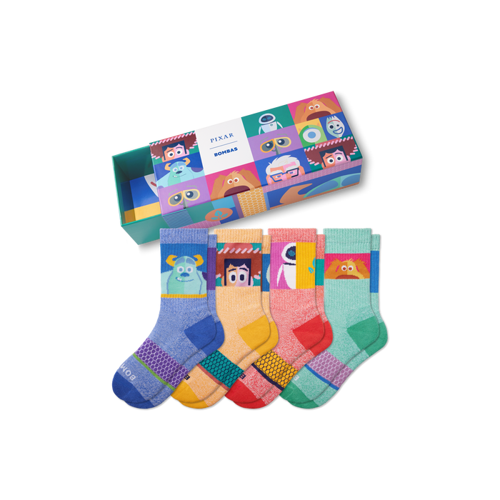 Youth Pixar | Bombas Calf Sock 4-Pack Gift Box