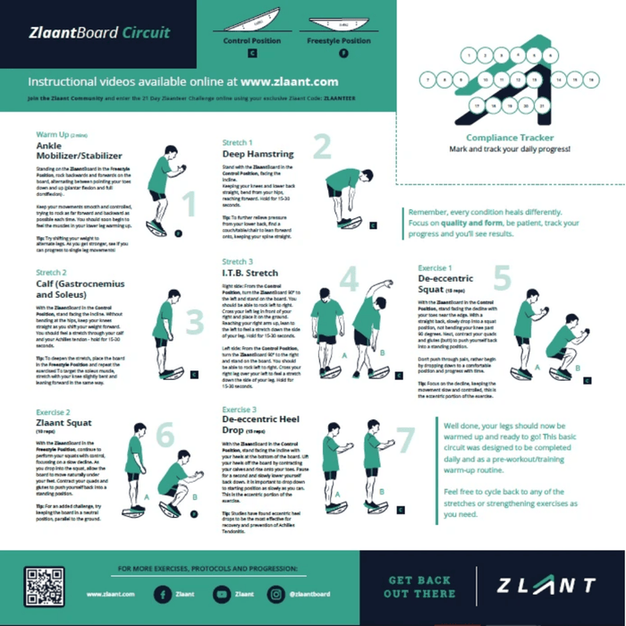 Zlaant Exercise Board - The Sweat Shop